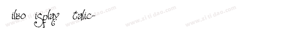 BilboDisplay Italic字体转换